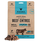 Vital Essentials beef crunchy nibs in a bowl offer a protein-packed meal option