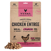 Vital Essentials freeze-dried chicken mini nibs bag for convenient complete meals.