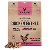 Vital Essentials freeze-dried chicken mini nibs in a bowl support lean muscles and energy.