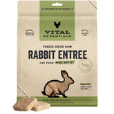 Vital Essentials freeze-dried rabbit mini patties in bag for cat meals