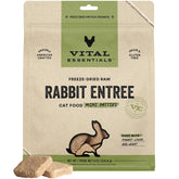 Vital Essentials rabbit mini patties in bag, ready for high-protein meals.