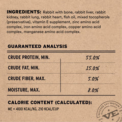 Vital Essentials rabbit nibs close-up highlights whole-animal protein.