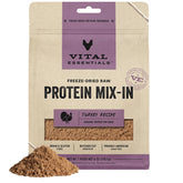 Vital Essentials turkey ground topper bag highlighting premium raw protein for dogs