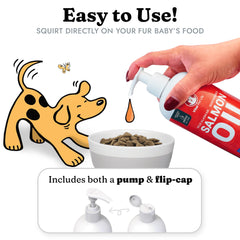Vital Pet Life Salmon Oil helps skin comfort and reduces dry skin appearance.