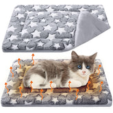 VitalCozy star-pack self-warming cat mat shows warmth for indoor or outdoor use.