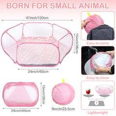 VitalCozy transparent small animal cage side view showing clear visibility.