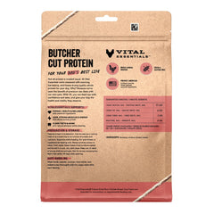 Vital Essentials single-ingredient chicken bite image, grain-free snack supporting energy and digestion.