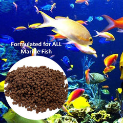 Vitalis Marine Pellets 1mm packaging label, clearly showing protein blend and benefits.