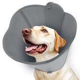 Vithael dog cone inner layer soft mesh offers breathable comfort during recovery.