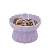 Vitisyao ceramic cat slow feeder bowl with raised design promotes paced meals.