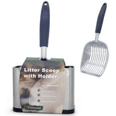 Vitisyao full metal scoop with holder in action for tidier litter changes