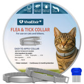 VivaElixir cat flea and tick collar pack-2 provides long-lasting protection while keeping your cat comfortable.
