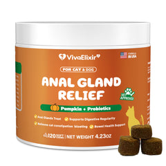 VivaElixir constipated cat pumpkin-probiotic soft chews support gentle digestion.