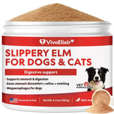VivaElixir Slippery Elm Bark Powder bottle ready for pet meal preparation and support