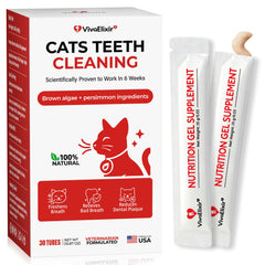 VivaElixir cat dental care gel tube-dispense for easy daily application and breath freshness.