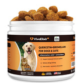 VivaElixir Quercetin & Bromelain bottle for dogs and cats supports skin comfort