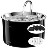 VIVIDORAMA cat fountain stainless steel body for easy cleaning and durability