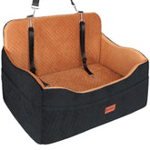 Vivifying dog car seat back seat booster view for a comfortable road view
