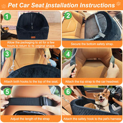 Vivifying dog car seat front pocket stores treats for quick access