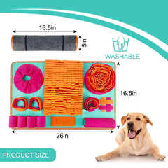 Vivifying snuffle mat used by a cat to explore scents.