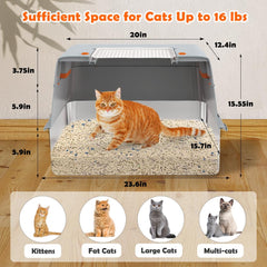Vivifying stainless steel litter box shows three modes for privacy and airflow