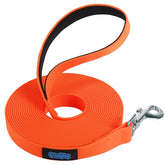 Vivifying waterproof long dog leash in orange for outdoor training and swimming