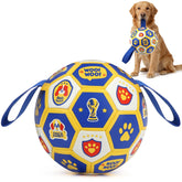 Vivifying World Cup Soccer Ball Toy front view 8in enhances outdoor fetch fun for large dogs.