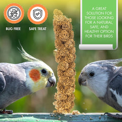 Vivlly non-GMO millet sun-dried to preserve natural flavor for birds.