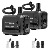 VIVOSUN 2-pack submersible pump front view showing compact, discreet water circulation.