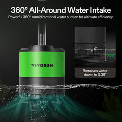 VIVOSUN ceramic shaft for durability in demanding water conditions.