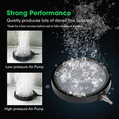 Dense bubbles visible from the VIVOSUN disc for efficient aeration