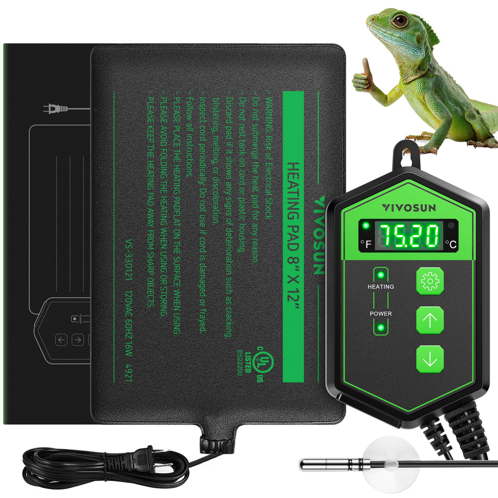 VIVOSUN reptile heating pad 8x12 under-tank setup for terrarium warmth