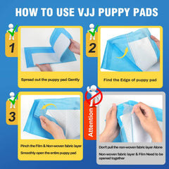 VJJ Puppy Pads XL 30x35 close-up of 7-layer absorption
