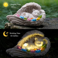VKEVOC resin cat memorial stone offers durable outdoor display for memories.
