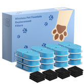 VKIMISS 24-pack carbon filters for cat fountain improve water taste and odor.
