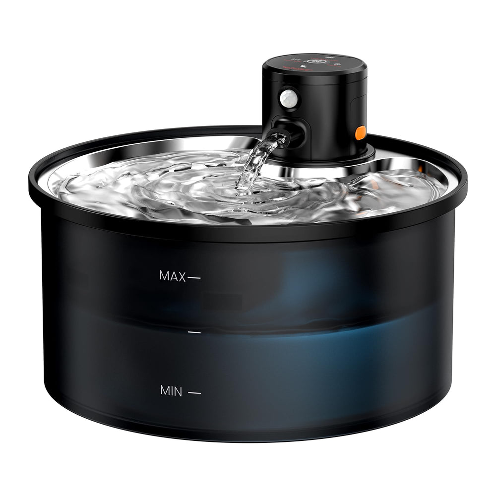 VKIMISS Wireless Cat Water Fountain front view showing ready hydration for home use