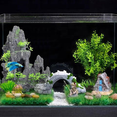VMCN rock cave hideout ornament enhances tank scenery and hiding spots.