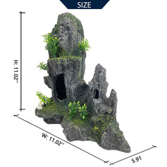 VMCN tree-house cave ornament provides decorative height and safe shelters.