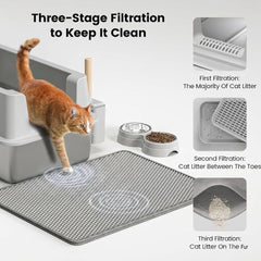 VNAKIO high-sided design prevents splashes during digging for a cleaner room.
