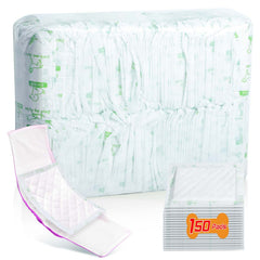 VoagLuk dog diaper liner 150ct pack showing super-absorbent core for odor control