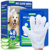 VOISEN Pet Glove Wipes package close-up for quick grooming on the go.