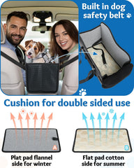 Vokvaktak center-console dog seat bottom straps anchor securely to the console.
