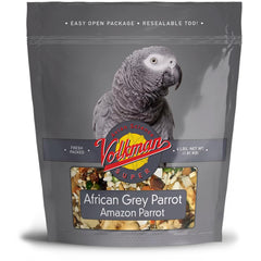 Volkman Avian Science Super African Grey 4lb bag front, balanced parrot nutrition.