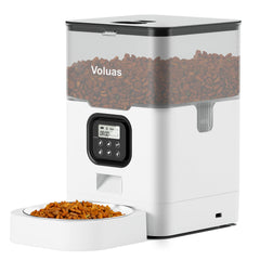 Voluas automatic feeder front view for reliable meals