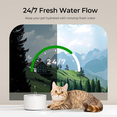 Voluas dual filtration system traps debris and softens water for taste.