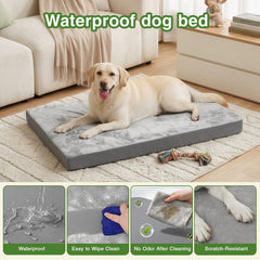 Vonabem orthopedic egg crate foam pet bed supports spine and joints