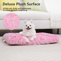 Vonabem pink plush fabric close-up shows soft texture for comfort.