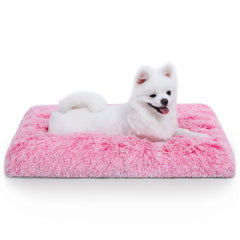 Vonabem Small Dog Bed top view highlights plush pink surface for cozy naps.