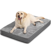 Vonabem waterproof outdoor dog bed, front view, two-sided comfort for all seasons.