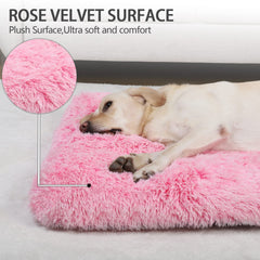 Vonabem XL dog bed interior shows thick fiber fill for cushioned rest.